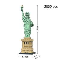 Liberty Enlightened USA Statue Of Liberty Micro Mini Building Blocks Constructions For Adult Gift Creativity And History, In Bag Pacakge - Green - View 6