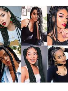 3 piezas de Kanekalon de un tono extensión de cabello sintético para peinados de moda y trenzas africanas