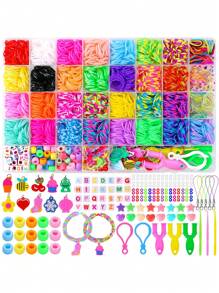 2700+ Bandas De Caucho Coloridas, Kit Para Telar De Tejido, Kit De Bandas De Giro De Caucho De 32 Colores Para Hacer Pulseras Y Cuentas, Regalo Perfecto Para Principiantes