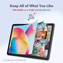 TCL 10.36 Inch Android Tablet, TABMAX 10.4, 6GB + 256GB Up To 512GB, 8000mAh, FHD+ Display, WiFi Android 11 Tablet, Space Gray, With Protective Case - 256GB - Xem 4