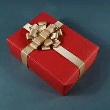 禮物包裝緞帶蝴蝶結情人節緞面紅色緞帶節慶盒子蝴蝶結裝飾 - 紅色 - 查看 3