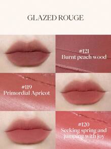 JOOCYEE 啞緻泥灰色119原始杏色母親節高震撼力顏色，柔滑質感長效口紅 - #119初生霧杏 - 查看 5