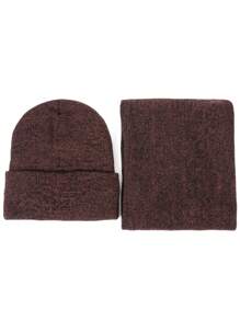 3入組男士實色冬季戶外厚保暖絨面頸套帽套裝