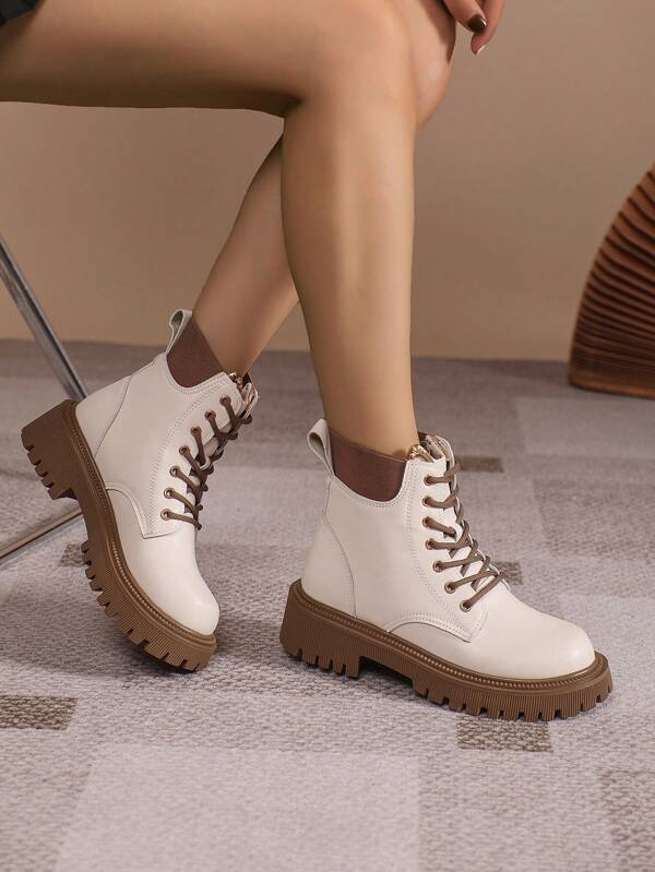 Stivali Da Caviglia Con Tacco Zeppa A Piattaforma Moda Signore In Stile Nuovo 2023