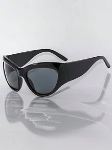 1 件亮黑色镜框超大 Y2K 时尚眼镜大镜框复古环绕式时尚眼镜时尚未来派朋克色调 2000 年代配饰街头休闲色调配饰海滩配饰眼镜色调街头风格和适合毛衣夹克运动衫连帽衫皮裤和工装裤的夏季海滩度假、户外、旅行 - 黑色 - 查看 2