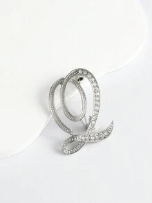 1件男女皆可穿戴的字母設計brooch,獨特裝飾服飾,適合日常穿著 - 銀色 - 查看 18