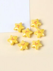 10 cái Ngôi sao năm cánh Diễn đạt Acrylic Hạt Spacer Hạt Đối với Làm đồ trang sức Vòng tay Dây chuyền DIY Phụ kiện - Màu vàng - Xem 5