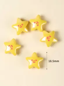 10 cái Ngôi sao năm cánh Diễn đạt Acrylic Hạt Spacer Hạt Đối với Làm đồ trang sức Vòng tay Dây chuyền DIY Phụ kiện - Màu vàng - Xem 2
