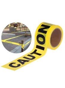 Caution Warning Tape Floor Isolation Site Warning Line (75mm*30m) - Yellow - View 1