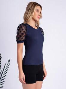Women T-Shirts - Màu xanh hải quân - Xem 2