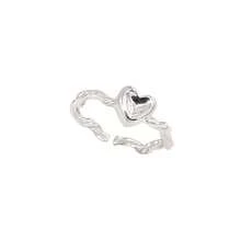 1pc Unisex Screw Thread Heart Opening Ring For Daily Wear - JZ6613 - View 6