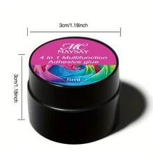 8克美甲增強硬密封免洗膠鑽塑料可拆卸延長器加固四合一功能膠 - 無色 - 查看 6