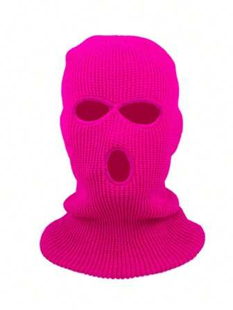 1 st 3 hål stickad helmask skidmask vinterstickad balaklava utomhussport skidskydd för män kvinnor halloween dödskalle skelettmössa höstoutfit