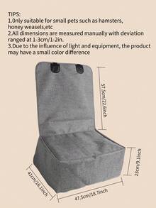 1 件深灰色聚酯纖維布料防刮耐用寵物汽車座椅套適合汽車前座乘客座椅灰色或黑色邊緣(隨機出貨) - 深灰色 - 查看 5