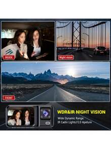 GMAIPOP Dual Lens Dash Cam For Car HD 1080P Car Video Recorder Night Vision G-sensor Loop Recording Car DVR Camera Parking Monitor - Black - View 4