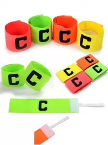 1 件运动比赛队长长袖臂章，带 C 标志、安全识别贴、防滑钩环、圣诞节 - 綠色 - 查看 4