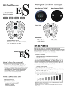 1 Piece Foot Massager Pulse Foot Massage Equipment Physical Therapy Acupoint Foot Massage Machine Foot Massage Mat Suitable For Home Office Workers Students Adults - Black - View 9