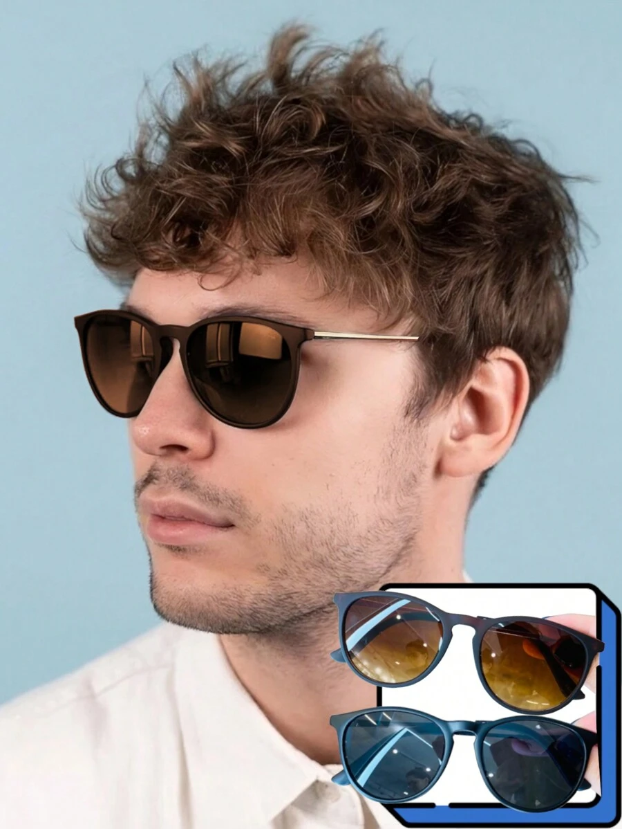 Men Fashion Glasses - 鏽棕色 - 查看 1
