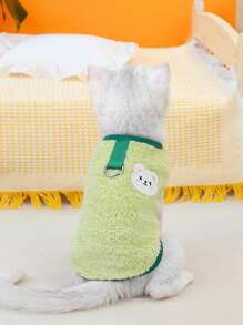 1 Pieza Ropa Para Mascotas Para Gatos, Diseño Exquisito, Cómodo De Llevar, Adecuado Para Gatos, Verde - Verde - Ver 5