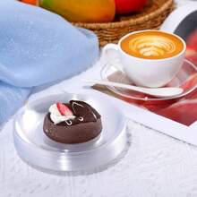 10 件透明 19 公分金邊盤子,非常適合派對、聚會、幼兒園、工廠團隊建設晚宴