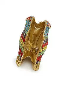 FOLO Mini Multicolor Rhinestone Decor Parrot Shape Evening Bag,Luxury Diamond Clutch Purses,Cute Brid Design Crystal Metal Handbags For Halloween Party&Prom - Multicolor - View 11