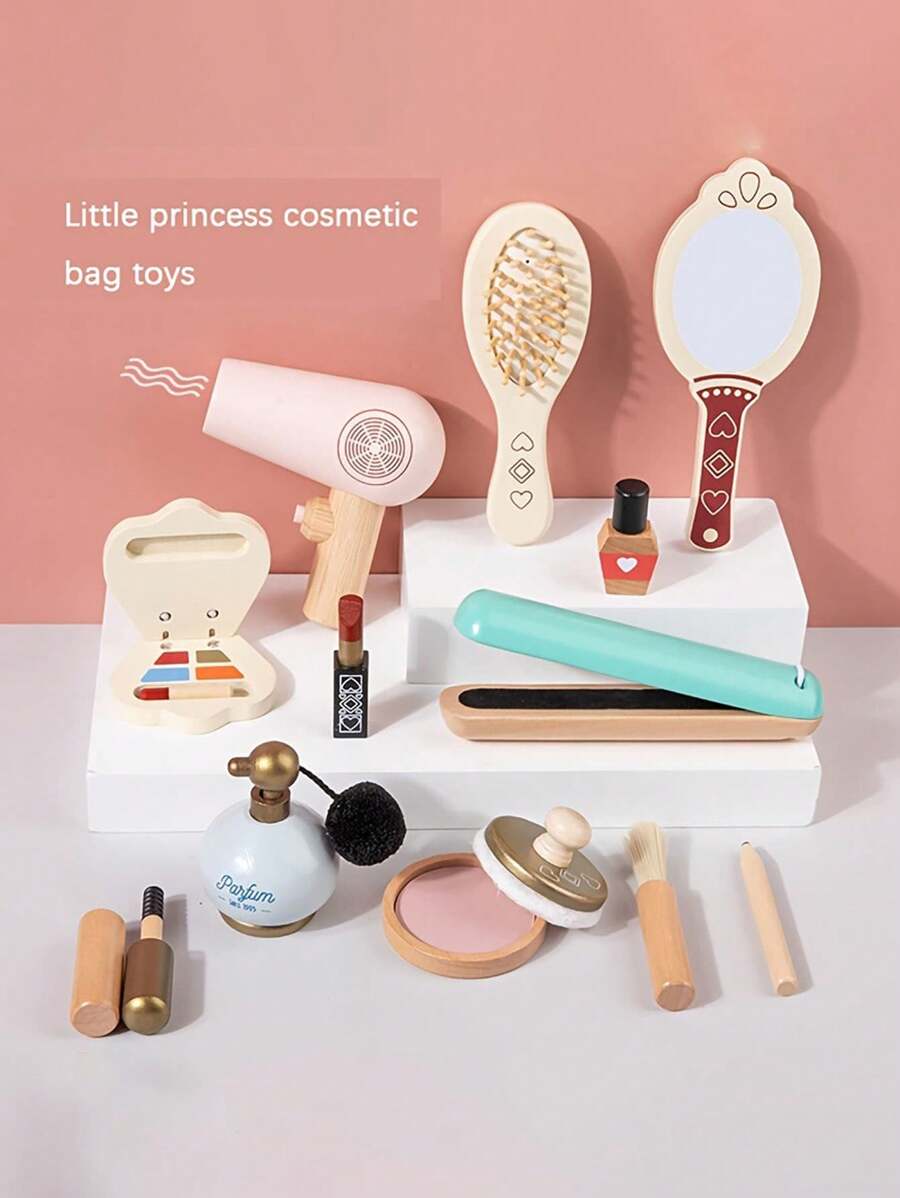 Christmas Decoration Deluxe Wooden Children's Pretend Play Vanity Table