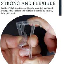 12pcs 2 Inches Curtain Clips, Clear Plastic Curtain Clips For Vertical Blinds, Hidden Valance Clips For Horizontal Blinds - Clear - View 5