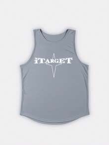 運動速乾網紗背心上衣籃球T恤適用於射擊&跑步,柔和淡色純的顏色基本款風格 - 灰色 - 查看 1