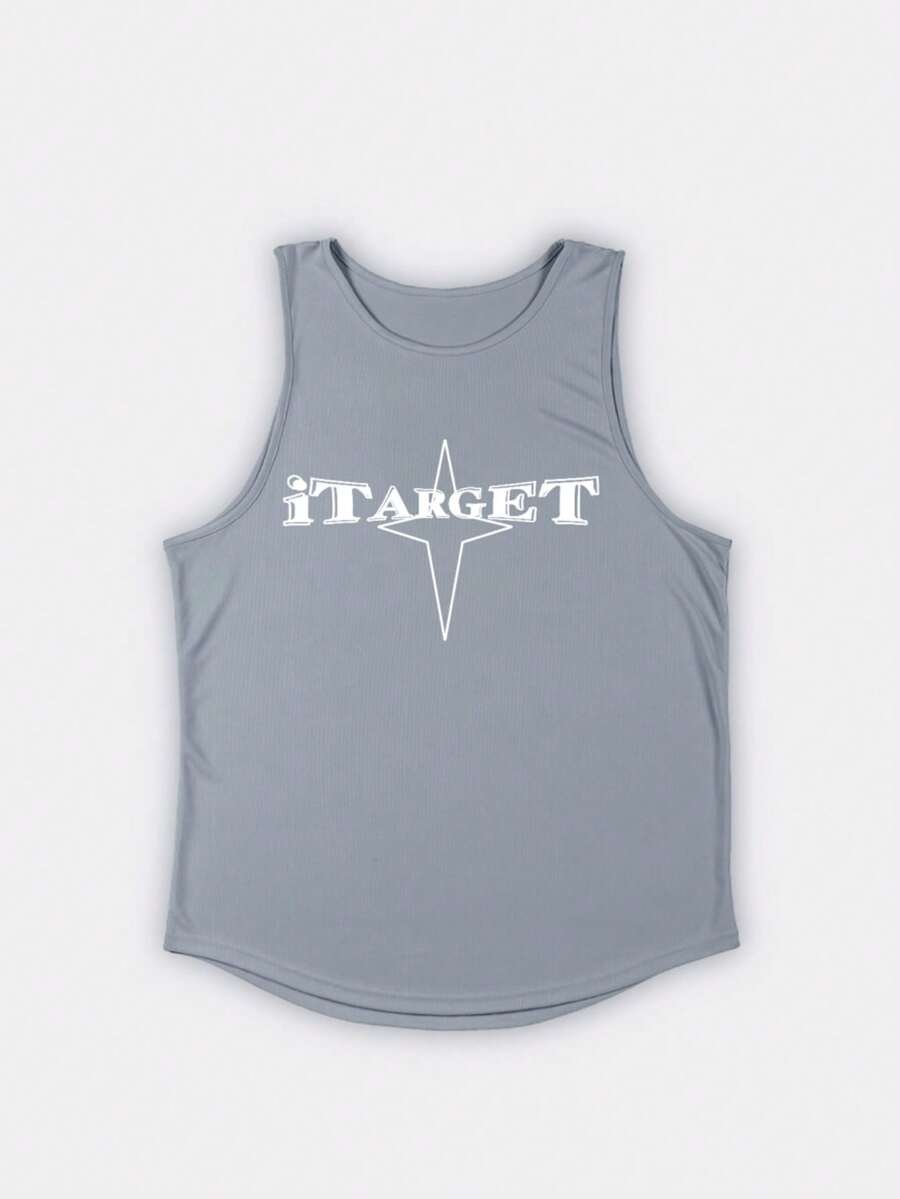 運動速乾網紗背心上衣籃球T恤適用於射擊&跑步,柔和淡色純的顏色基本款風格 - 灰色 - 查看 1