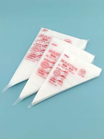 50pcs Transparent Piping Bags, Thickened Piping Bags For Cream, Cake Decor, Cupcake Decorating, Baking Tools Back To School
