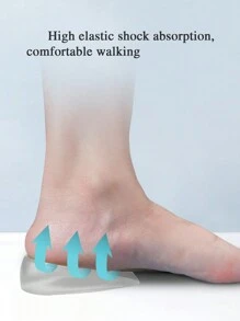 1pair Soft Elastic Shock Absorption Height Increase Insoles