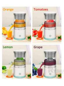 Exprimidor De Jugos Naranja Eléctrico Extractor Recargable - Blanco - Ver 3