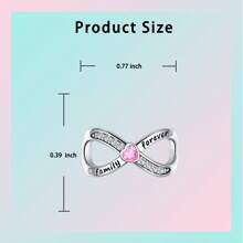 Silver Plated Charm Love Cross Family Forever Diamond Pink Beads Charm Pendant Ball Suitable For Bracelets DIY Women's Jewelry - Silver - View 5
