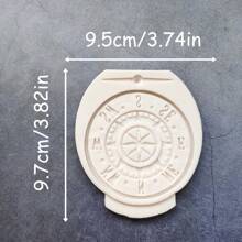 Compass Lace Silicone Resin Mold For Cake And Gum Paste Decorating Tool, Kitchen Baking Accessory - Light Grey - View 2