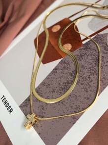 Layered Necklaces - 金色 - 查看 2
