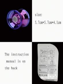 1 件彩色紫色溜溜球帶繩子和指環減壓玩具適合成人和青少年、學校、辦公室、家庭、派對遊戲 - 紫色 - 查看 5