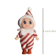 1pc Christmas Shelf Elf Plush Toy Decoration - Red and White - View 2