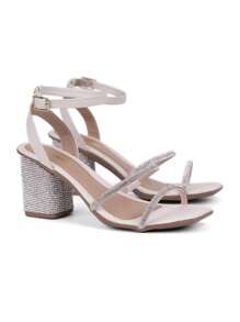 Domidona Women Heeled Sandals - 米色 - 查看 6