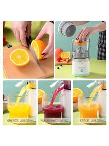 Exprimidor De Jugos Naranja Eléctrico Extractor Recargable - Blanco - Ver 2