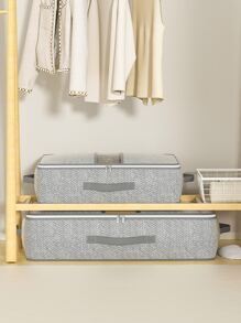 1PC Fog Gray Bed Bottom Visible Storage Bag, Quilt Storage Bag, Toy Storage Bag, Two-Way Zipper, Transparent Window, Selected Fabric, Wear-Resistant, Suitable For Warehouse Storage Or Home Debris Storage And Organization Storage Bag Clothes Storage For Lingerie Drawer Organizer School Organizer Bags Teacher Storage Bags Organizer Storage Bins Under Bed Storage Bag Clothes Container Underbed Storage Containers Closet Organizers For Organizing Clothes Blankets Pillows Comforter Sweaters