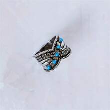 1個波希米亞復古風格的精緻八字圖案創意戒指,非常適合作為婚禮和派對禮物 - 復古銀色 - 查看 5