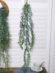 1入藝術模擬垂柳掛藤長100cm,適用於花園茶會、家用陽台搭配新房裝飾、婚禮綠色植物掛飾、商店櫥窗、臥室、客廳、壁爐裝飾、會議室、酒店大廳裝飾與擺飾 - 淺藍色 - 查看 4