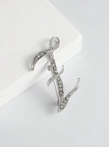 1件男女皆可穿戴的字母設計brooch,獨特裝飾服飾,適合日常穿著 - 銀色 - 查看 35