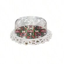 1 Pza Charola para pan o pastel con tapa de plástico - Unitalla - Ver 2