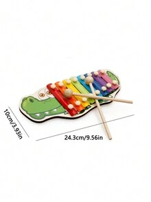 1 件套鱷魚木琴兒童益智音樂玩具,帶手敲設計 - 彩色 - 查看 4