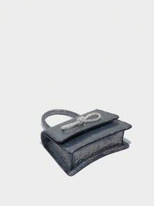 Túi đeo chéo Nữ Tay cầm Top Chuỗi Mốt - Bạc - Xem 3