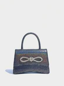 Túi đeo chéo Nữ Tay cầm Top Chuỗi Mốt - Bạc - Xem 1