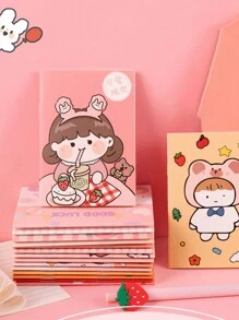 10 Packs Of Small Notebooks, Cute Notepads, Mini Cartoon Pockets, Stationery, Small Prizes - Multicolor - View 2
