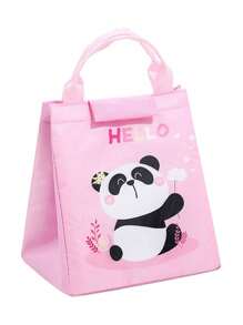 Bolsa Térmica De Dibujos Animados: Mantén Tus Alimentos Frescos Con Estilo Divertido - Rosa - Ver 1