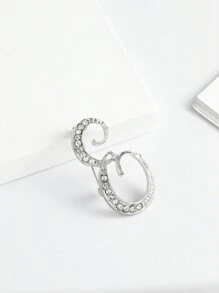 1件男女皆可穿戴的字母設計brooch,獨特裝飾服飾,適合日常穿著 - 銀色 - 查看 12